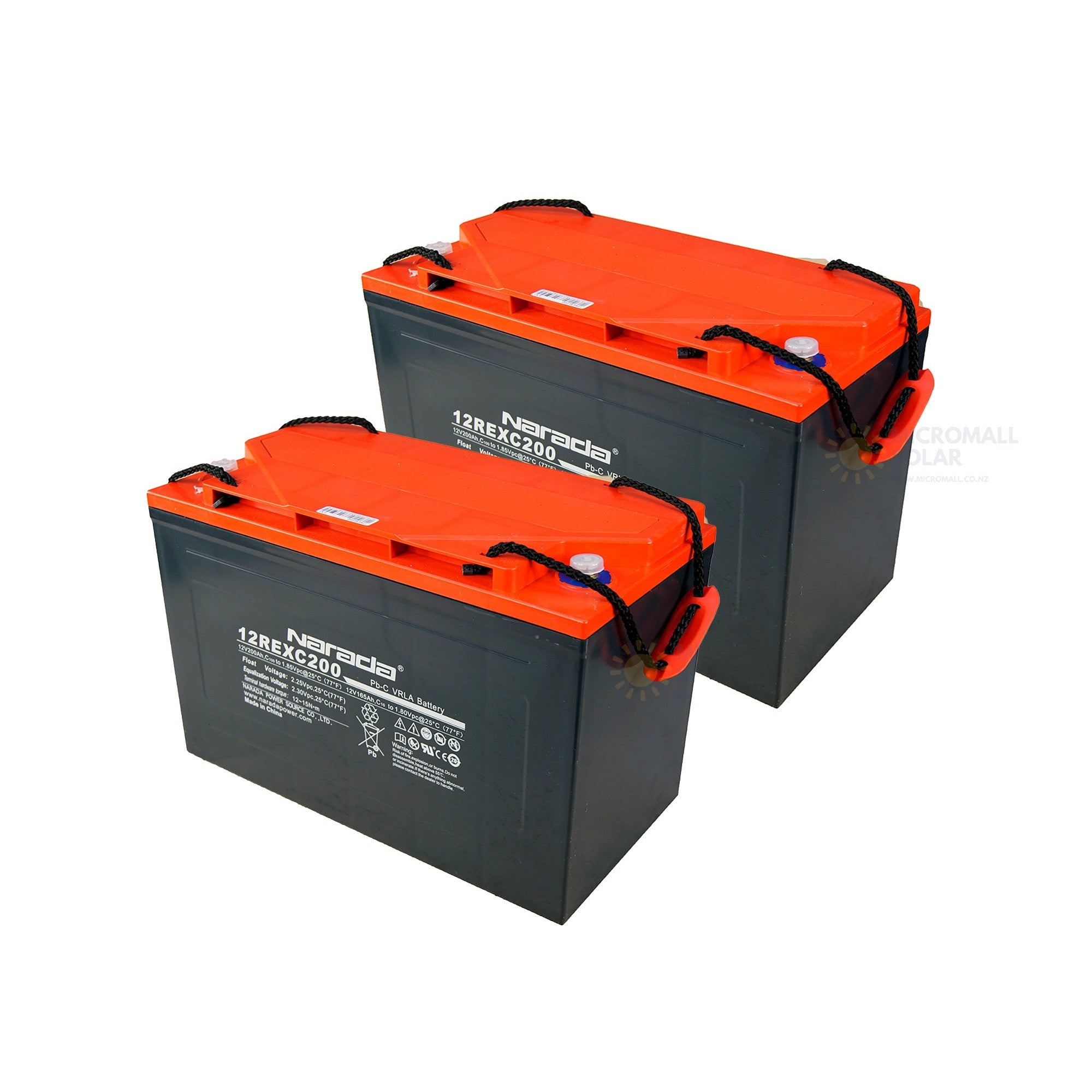 Narada 12REXC200 12V 200Ah Ultra Lead Carbon Deep Cycle Solar Battery X2 1 Narada 12REXC200 12V 200Ah Ultra - PAC-BTN-12V200-2 front view | NZ Depot