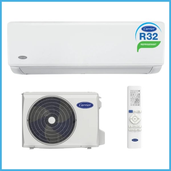 Carrier 2kW Allure Plus Heat Pump Air Conditioner - Complete Set (Indoor + Outdoor) 1 Carrier 2kW Allure Plus - 53QHG020-1 front view | NZ Depot