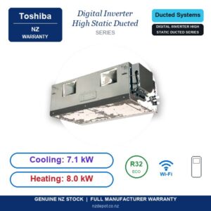 Toshiba 7.1kW Digital Inverter High Static Ducted - GM801D side profile | NZ Depot