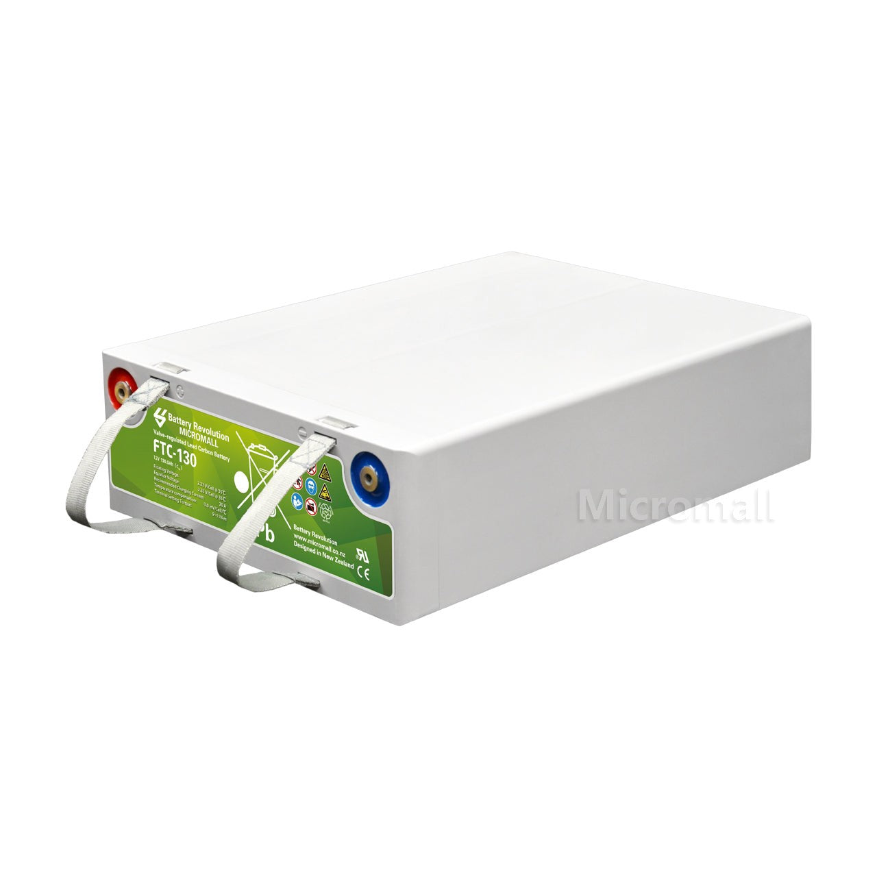 Deep Cycle Solar Storage Battery 12V 130Ah - Ultra Lead Carbon Battery 1 Deep Cycle Solar Storage Battery - BTC-12V130AH front view | NZ Depot