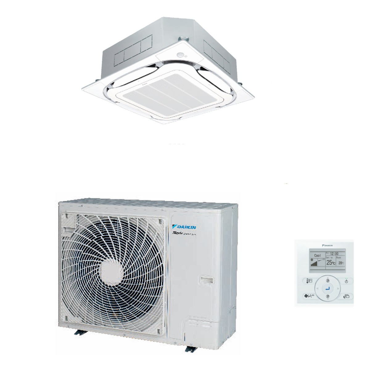 Daikin STANDARD CASSETTE (1PH) R32 - WHITE 7.1kW Cassette Complete System - FCA71CA-CCV-W-NZ 1 Daikin STANDARD CASSETTE (1PH) R32 - WHITE 7.1kW Cassette Complete System - FCA71CA-CCV-W-NZ