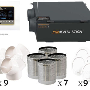 Premium Heat Exchange Ventilation - MIA-AHE350GL front view | NZ Depot