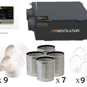 Premium Heat Exchange Ventilation - MIA-AHE350GL front view | NZ Depot