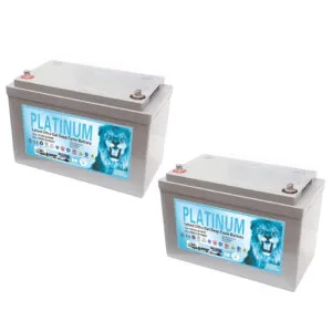 Solar Battery 2 Pack - PAC-BTG-12V120A-2 front view | NZ Depot