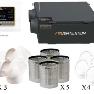 Premium Heat Exchange Ventilation System - MIA-AHE150GL front view | NZ Depot