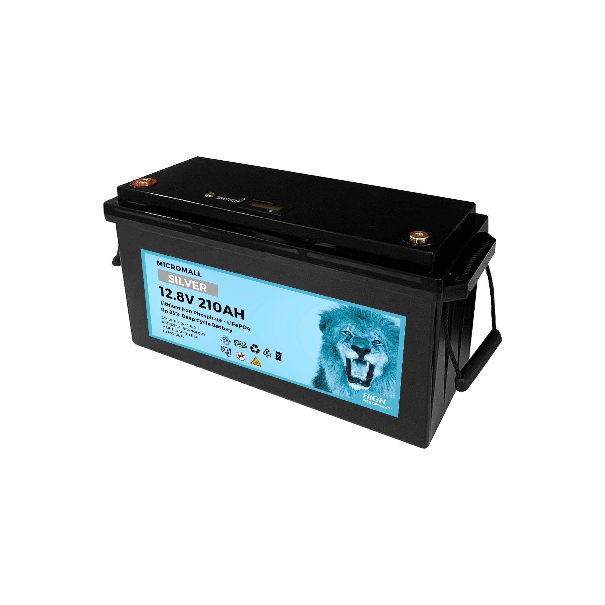 12V 200Ah 210Ah Lithium Battery LiFePO4 Battery Deep Cycle Battery Solar Battery 1 12V 200Ah 210Ah Lithium Battery LiFePO4 Battery - BTL-12V210S front view | NZ Depot