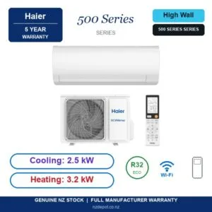Haier 2.5kW 500 Series - AS25PFHRA-SET side profile | NZ Depot