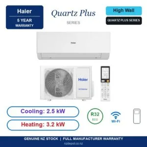 Haier 2.5kW Quartz Plus - AS25QCFHRA-SET side profile | NZ Depot