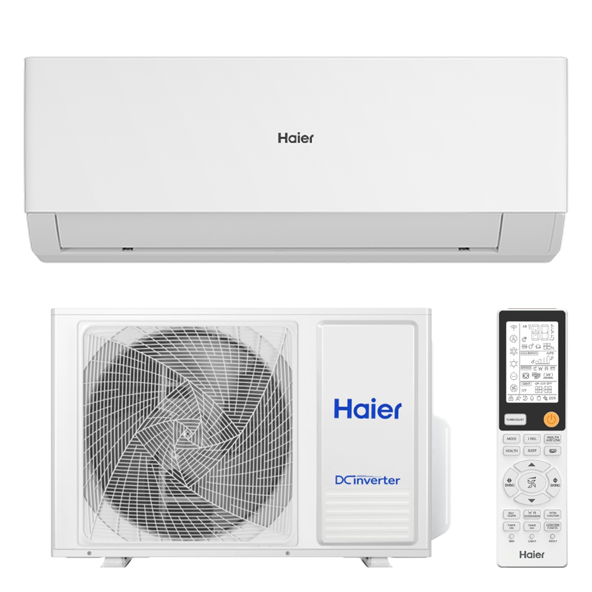 Haier 7.1kW Quartz Plus 600 Series Air Conditioner Heat Pump - Complete Set (Indoor + Outdoor) 1 Haier 7.1kW Quartz Plus - AS71QEFHRA-SET front view | NZ Depot