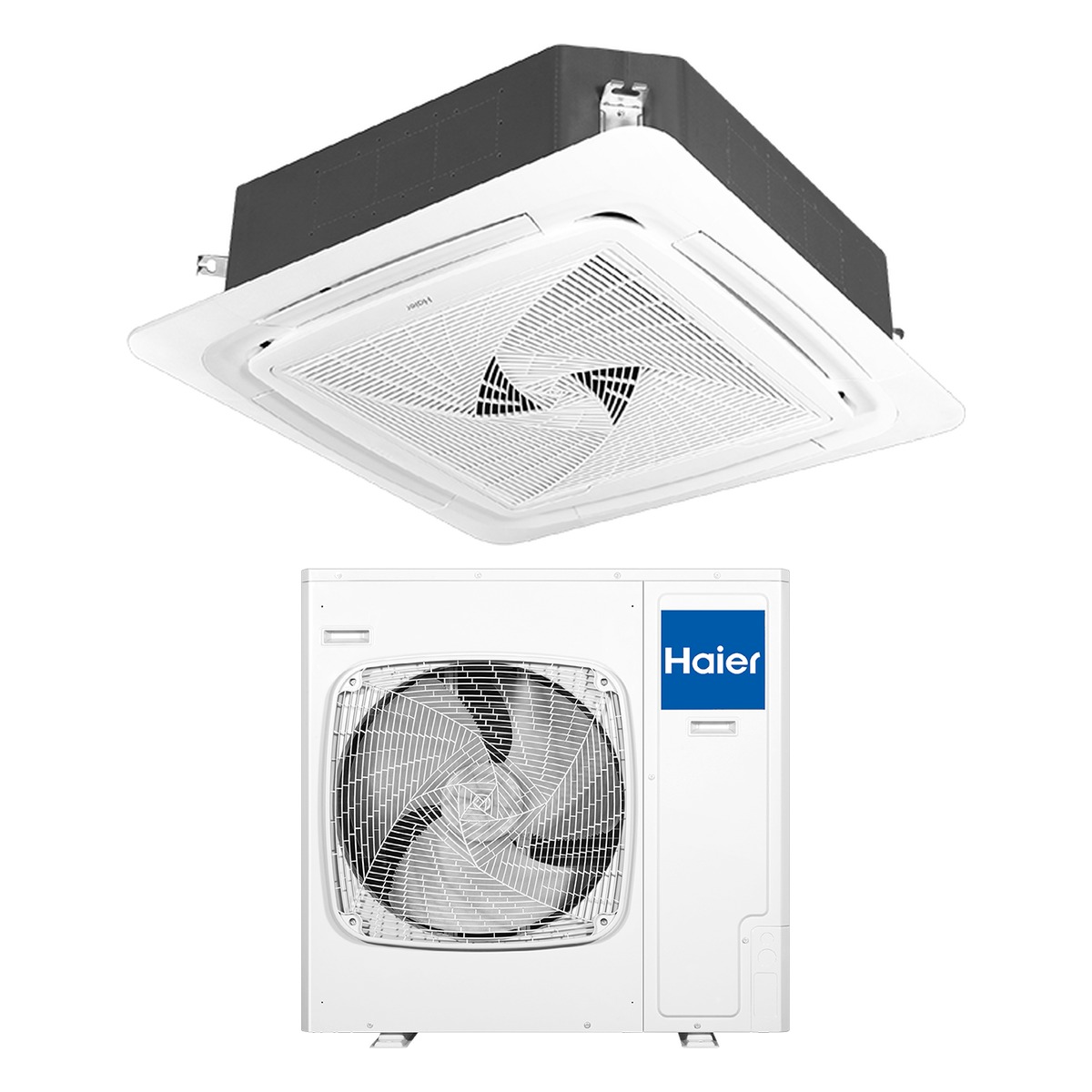 Haier 14kW Smart Power Cassette Air Conditioner Heat Pump - Complete Set (Indoor + Outdoor) 1 Haier 14kW Smart Power Cassette - AB140S5SR1FA-SET front view | NZ Depot