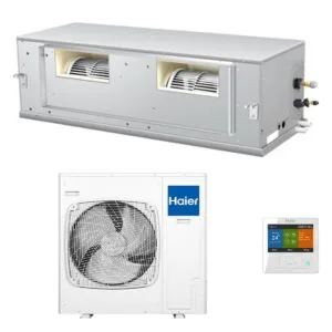 Haier 12.5kW Smart Power High Static Ducted AD125HP5FA-SET - AD125HP5FA-SET front view | NZ Depot