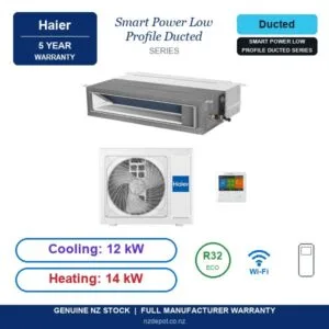 Haier 12kW Smart Power Low Profile Ducted - AD125MP5FA-SET side profile | NZ Depot