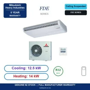 Mitsubishi Heavy Industries 12.5kW FDE Series Air Conditioner Heat Pump - Complete Set (Indoor + Outdoor) - NZ Depot