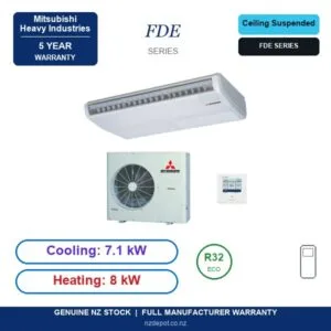 Mitsubishi Heavy Industries 7.1kW FDE Series Air Conditioner Heat Pump - Complete Set (Indoor + Outdoor) - NZ Depot