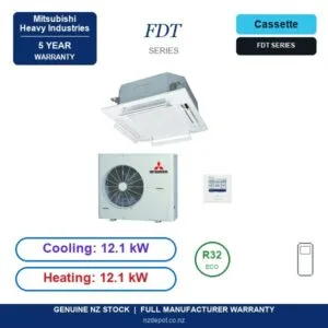 Mitsubishi Heavy Industries 12.1kW FDT Series Air Conditioner Heat Pump - Complete Set (Indoor + Outdoor) - NZ Depot