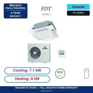 Mitsubishi Heavy Industries 7.1kW FDT Series Air Conditioner Heat Pump - Complete Set (Indoor + Outdoor) - NZ Depot