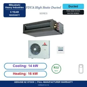 Mitsubishi Heavy Industries 14kW FDU Series Three Phase Air Conditioner Heat Pump - Complete Set (Indoor + Outdoor) - NZ Depot
