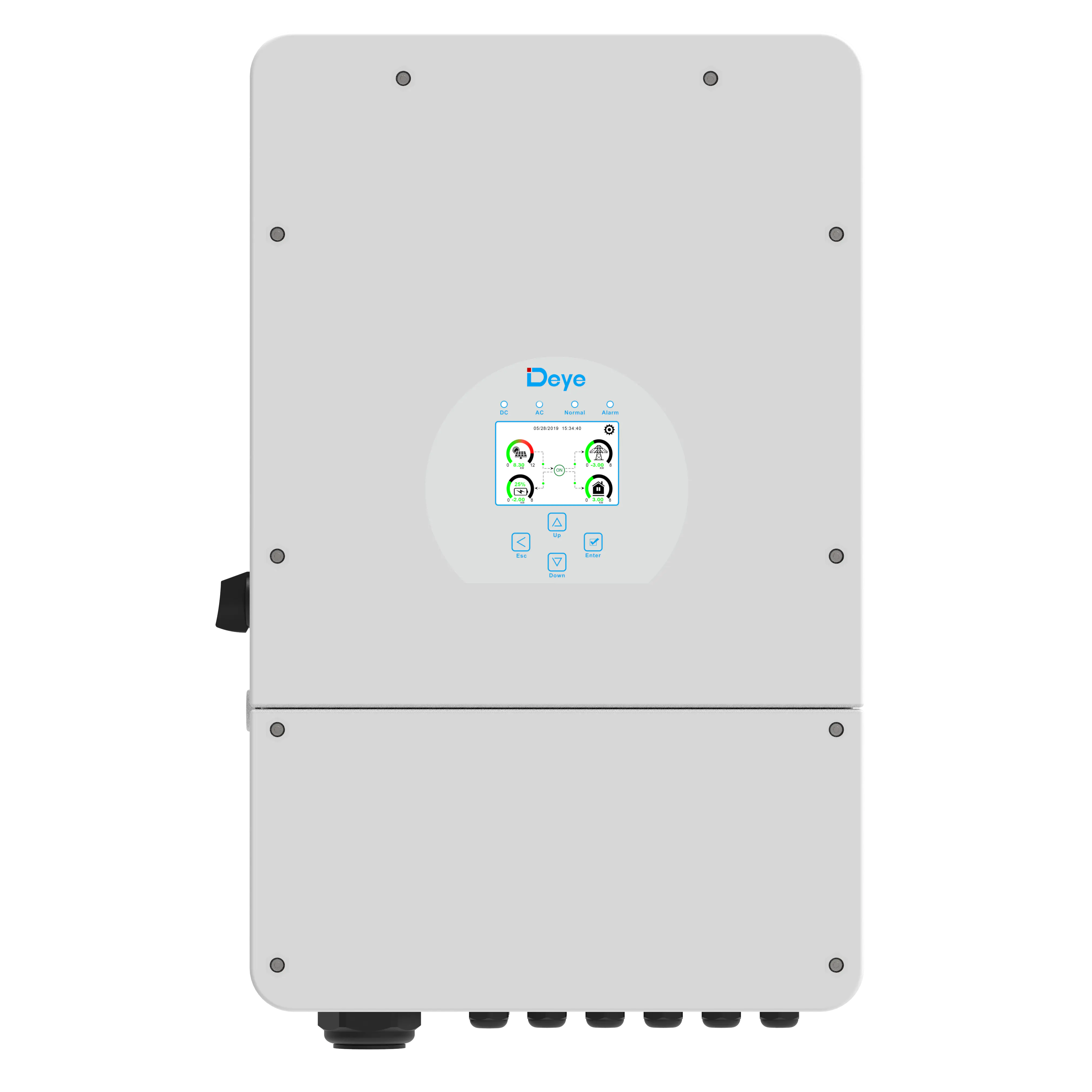 Deye 12kW Single Phase 3 MPPT Hybrid Inverter SUN-12K-SG02LP1-AU 1 Deye 12kW Single Phase - DY-12K-LP1 front view | NZ Depot