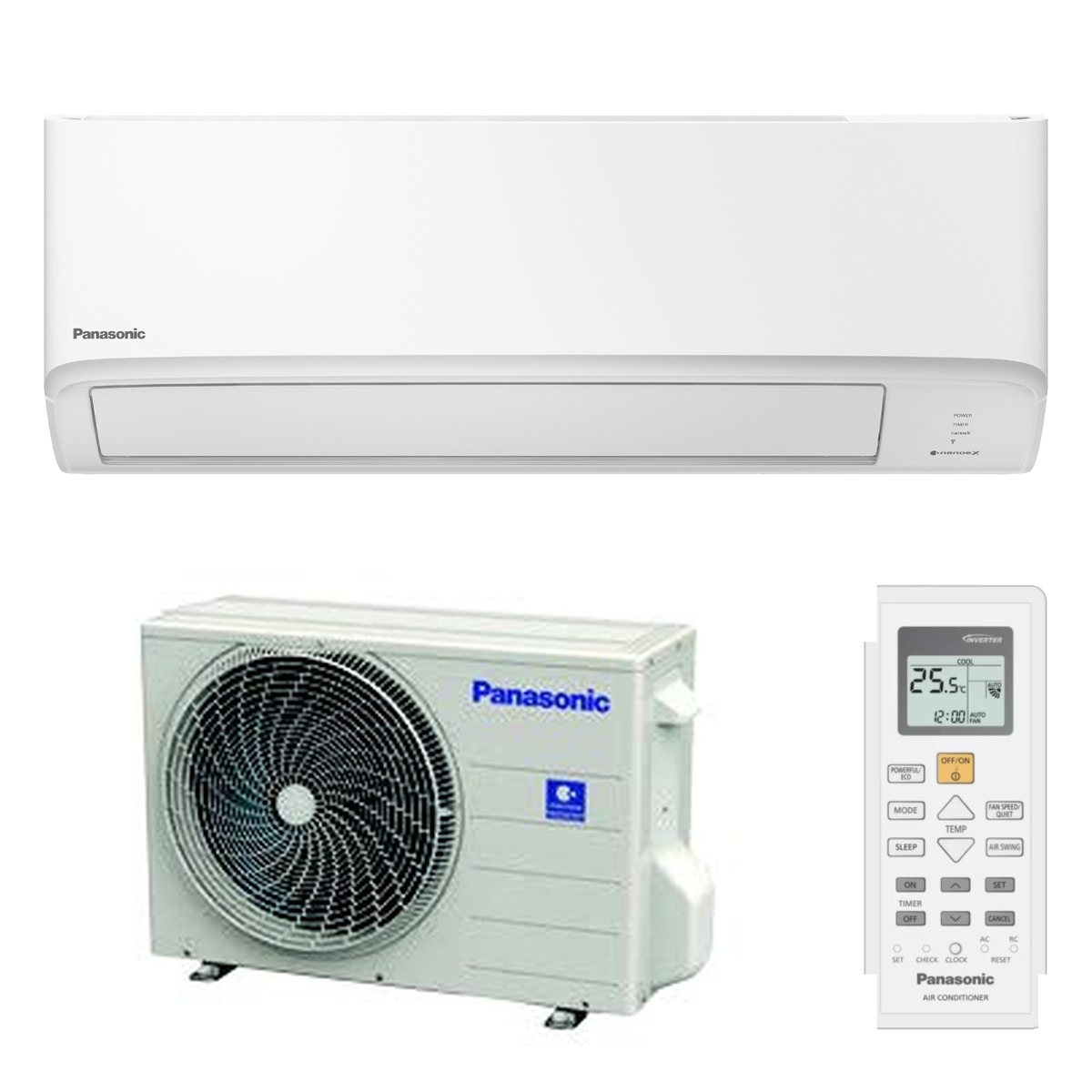 Panasonic 3.5kW Aero Series Air Conditioner Heat Pump - Complete Set (Indoor + Outdoor) 1 Panasonic 3.5kW Aero Series - CS-Z35AKRW-CU-Z35AKR-SET front view | NZ Depot
