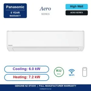 Panasonic 6kW Aero Series - CS-Z60AKRW-1-CU-Z60AKR-1-SET side profile | NZ Depot
