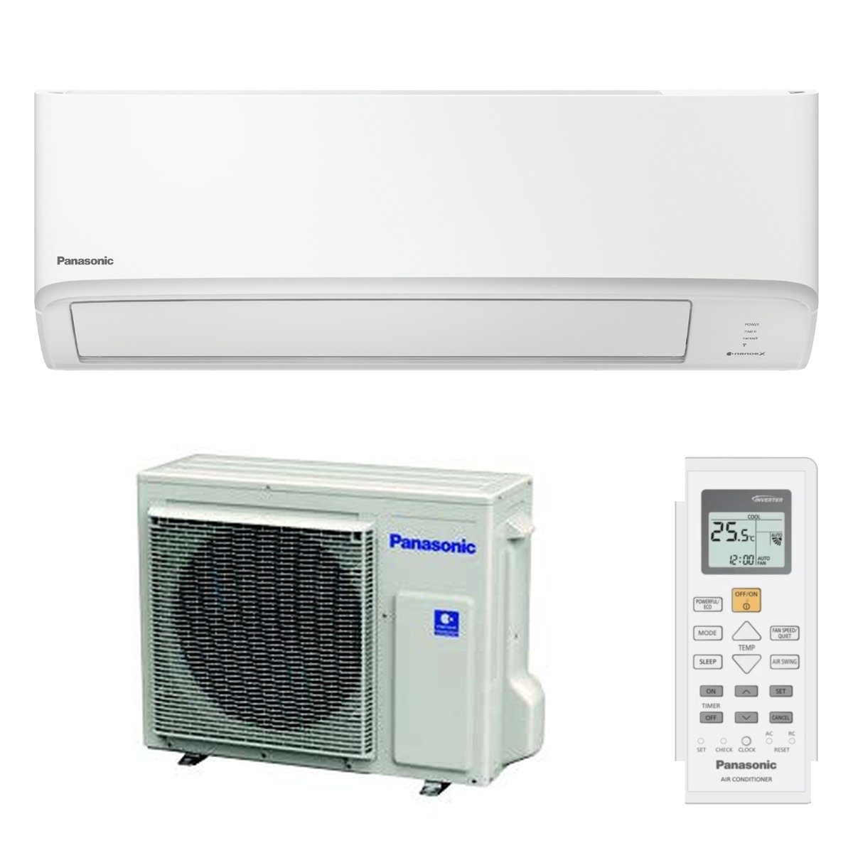 Panasonic 7.1kW Aero Series Air Conditioner Heat Pump - Complete Set (Indoor + Outdoor) 1 Panasonic 7.1kW Aero Series - CS-Z71AKRW-CU-Z71AKR-SET front view | NZ Depot