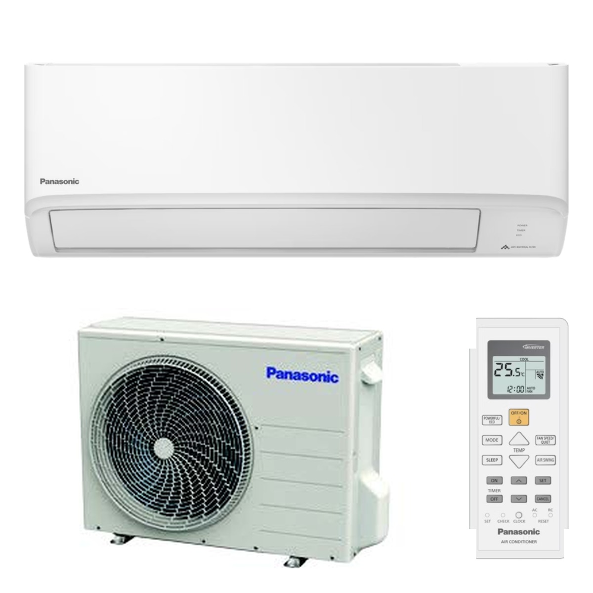 Panasonic 6kW Developer Series Air Conditioner Heat Pump - Complete Set (Indoor + Outdoor) 1 Panasonic 6kW Developer Series - CS-RZ60AKRW-CU-RZ60AKR-SET front view | NZ Depot