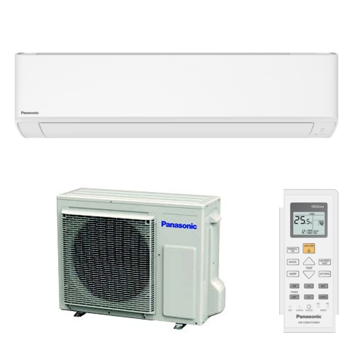Panasonic 7.1kW Developer Series Air Conditioner Heat Pump - Complete Set (Indoor + Outdoor) 1 Panasonic 7.1kW Developer Series - CS-RZ71AKRW-CU-RZ71AKR-SET front view | NZ Depot