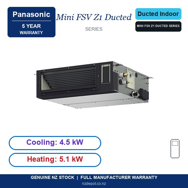 Panasonic S-45MZ1H4A - Mini FSV Z1 Ducted 4.5kW Ducted (Unit) (side profile) Panasonic S-45MZ1H4A - S-45MZ1H4A side profile | NZ Depot