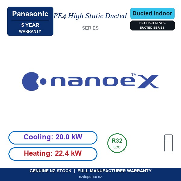 Panasonic S-200PE4R - PE4 High Static Ducted 20kW Ducted (Indoor Unit Only) (side profile) Panasonic S-200PE4R - S-200PE4R side profile | NZ Depot