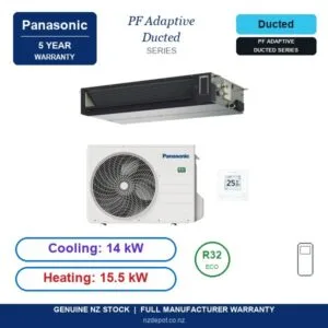 Panasonic 14kW PF Adaptive Ducted Deluxe - S-1014PF3E-U-140PZH3R5-SET side profile | NZ Depot