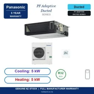 Panasonic 5kW PF Adaptive Ducted - S-3650PF3E-U-50PZ3R5-SET side profile | NZ Depot