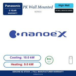 Panasonic 10kW PK Wall Mounted - S-100PK4R-CU-RZ95AKR-SET side profile | NZ Depot