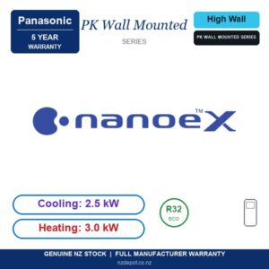 Panasonic 2.5kW PK Wall Mounted - S-25PK4R-CU-RZ25AKR-SET side profile | NZ Depot