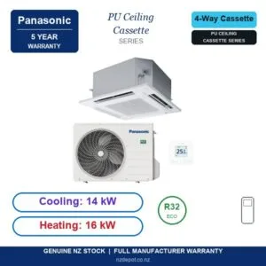 Panasonic 14kW PU Ceiling Cassette Deluxe - S-1014PU3E-U-140PZH3R5-SET side profile | NZ Depot
