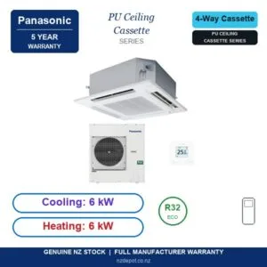 Panasonic 6kW PU Ceiling Cassette Compact - S-6071PU3E-U-60PZ4R5-SET side profile | NZ Depot