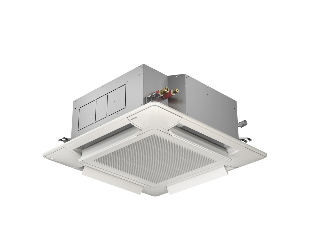 Hitachi 6kW Aircore 700 Silent Iconic Cassette Heat Pump Air Conditioner - Complete Set (Indoor + Outdoor) 1 Hitachi 16kW Aircore 700 Silent Iconic Three Phase - PCI-6.5UFA1NQ-PAS-6.5UFASMQ1-SET front view | NZ Depot