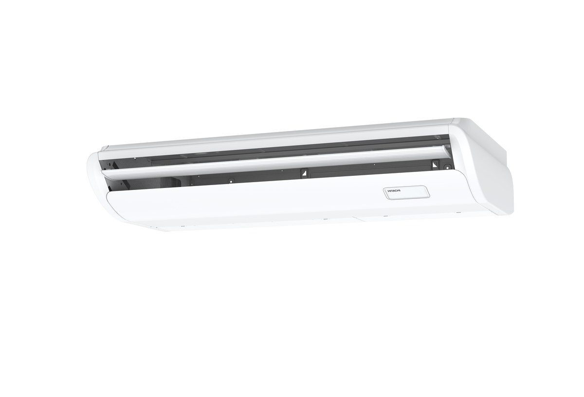 Hitachi 5kW Aircore 700 Under Ceiling Heat Pump Air Conditioner - Complete Set (Indoor + Outdoor) 1 Hitachi 6kW Aircore 700 - PPFC-2.5UFA1NQ-PAS-2.5UFASNQ1-SET front view | NZ Depot