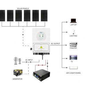 Deye 2640W 48V 5KW Off-Grid - CB2580DY5KL front view | NZ Depot