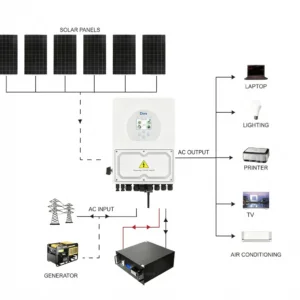 Deye 2760W 48V 5kW Off-Grid - CB2580DY5KL front view | NZ Depot