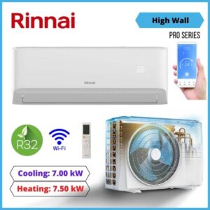 Rinnai 7.15kW Pro Series - 7.15kW Pro Series high wall heat pump complete system, Wi-Fi | NZ Depot