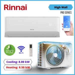 Rinnai 7.8kW Pro Series - 7.8kW Pro Series high wall heat pump complete system, Wi-Fi | NZ Depot