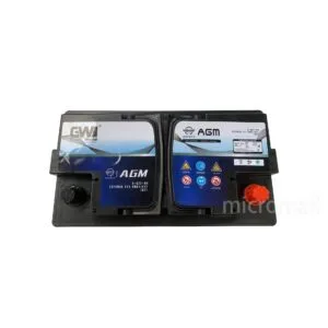 Premium 12V 80Ah 800CCA - AGM-80AH side profile | NZ Depot
