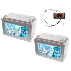 Solar Battery 2 Pack - PAC-BTG-12V120A-2 side profile | NZ Depot