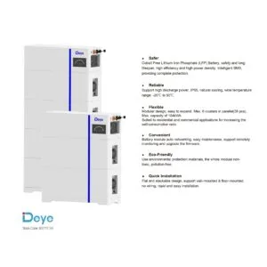 Deye ESS AI-W5.1-B 5.12kWh - PAC-AI-W5.1-B1 side profile | NZ Depot