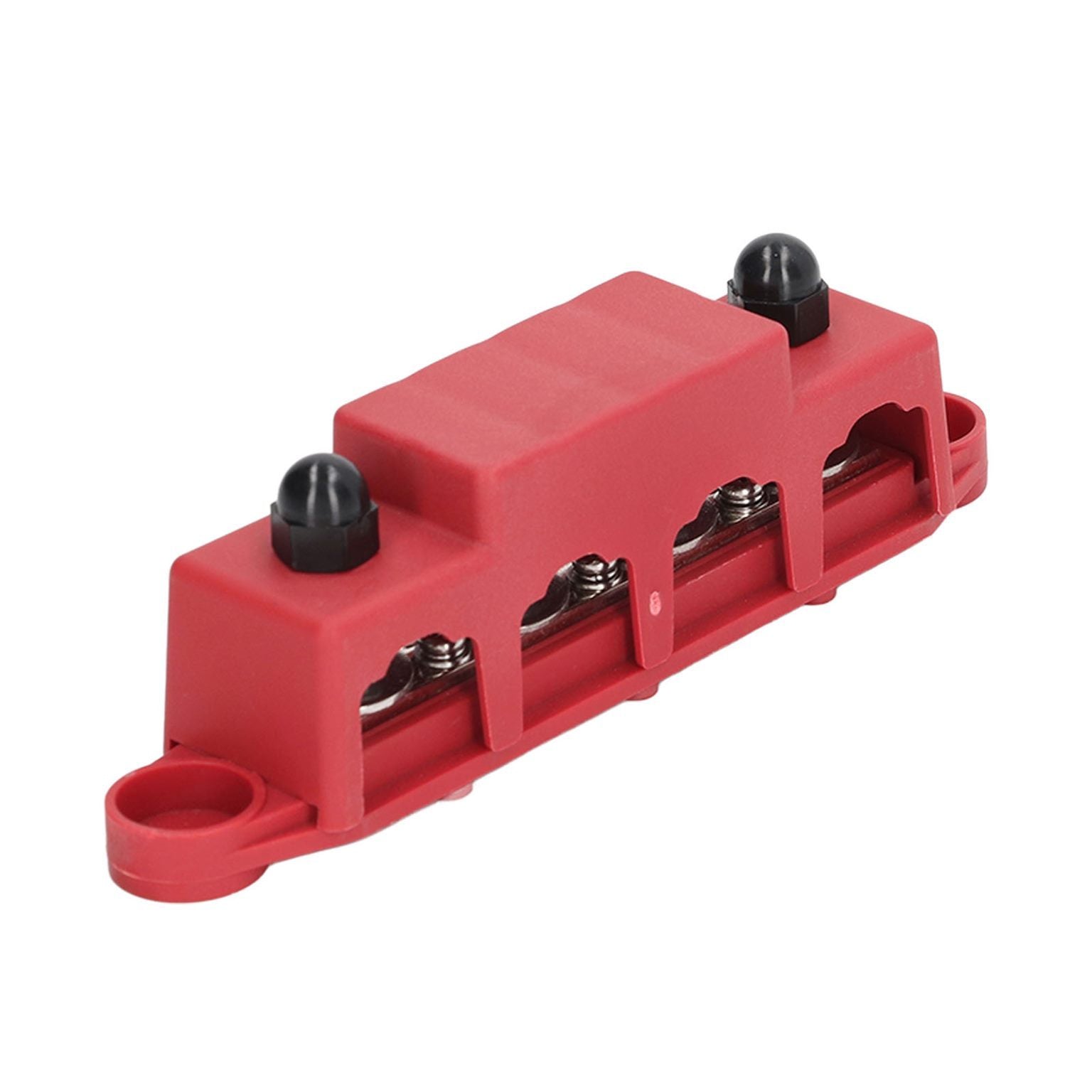 1 Pair M8 4-Post Power Distribution Block Bus Bar with Cover (installed view) 1 Pair M8 4-Post - BUSBAR installed view | NZ Depot