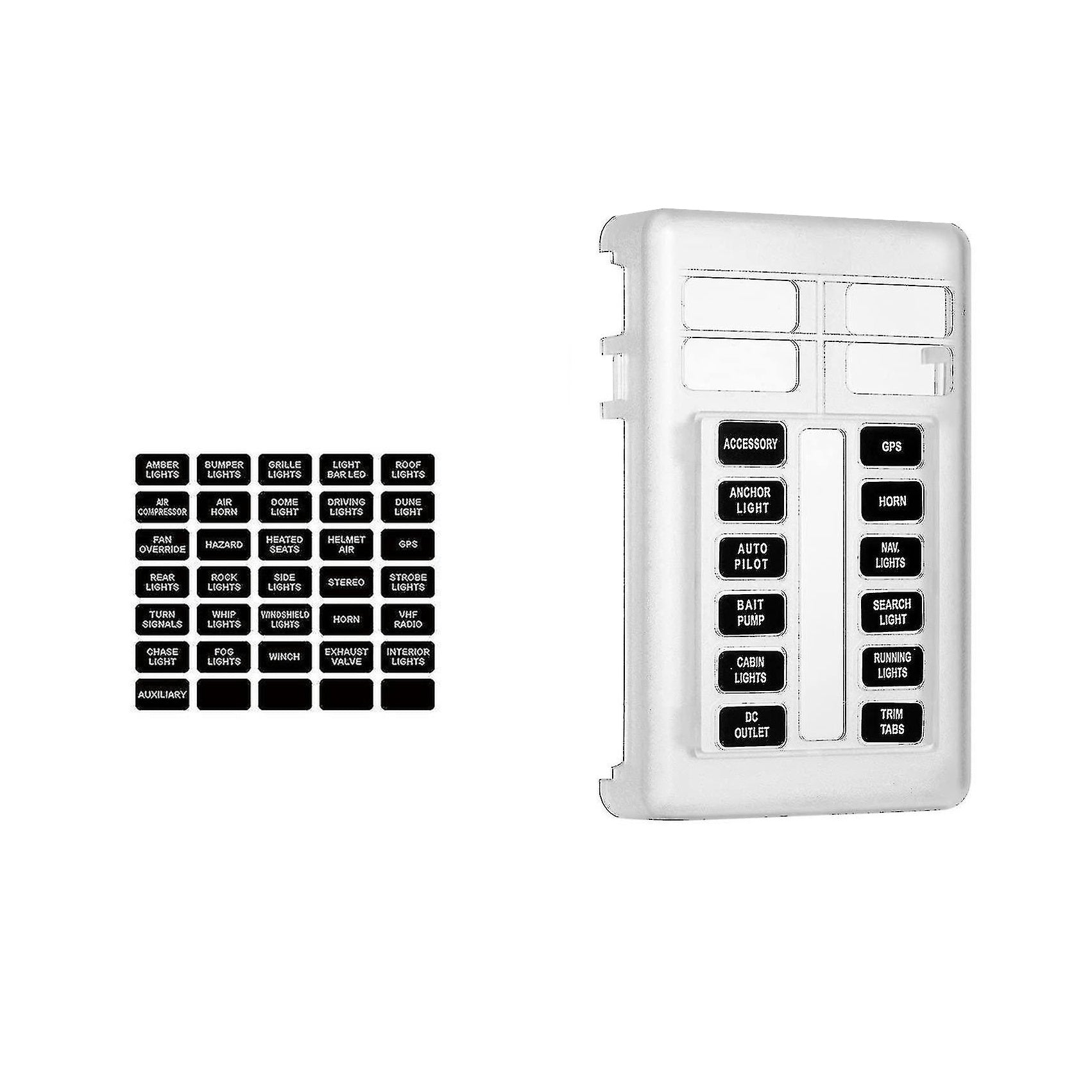 12 Way Blade Fuse Block with Negative Bus - 12 Circuit Fuse Box Holder (side profile) 12 Way Blade Fuse - FUSE-12H side profile | NZ Depot