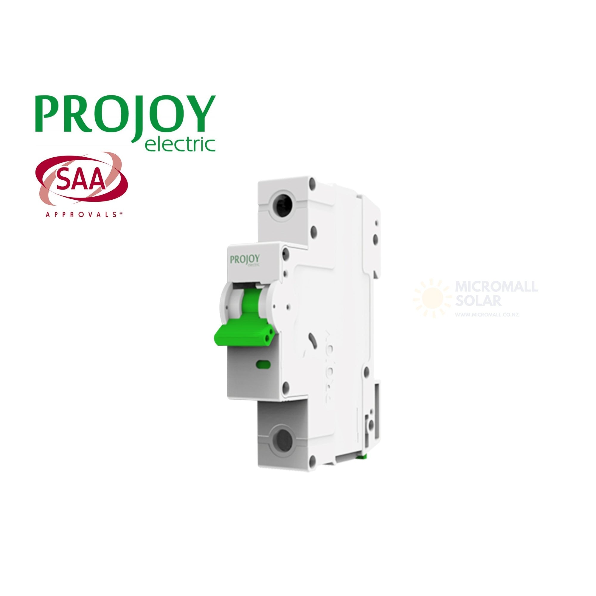 PROJOY DC Miniature Circuit Breaker PEBS-H-63 Series 25A 1P 250V (side profile) PROJOY DC Miniature Circuit Breaker - PEBS-H-63 25A 1P 250V side profile | NZ Depot