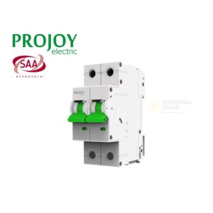 PROJOY DC Miniature Circuit Breaker PEBS-H-63 - PEBS-H-63 25A 2P 500V side profile | NZ Depot