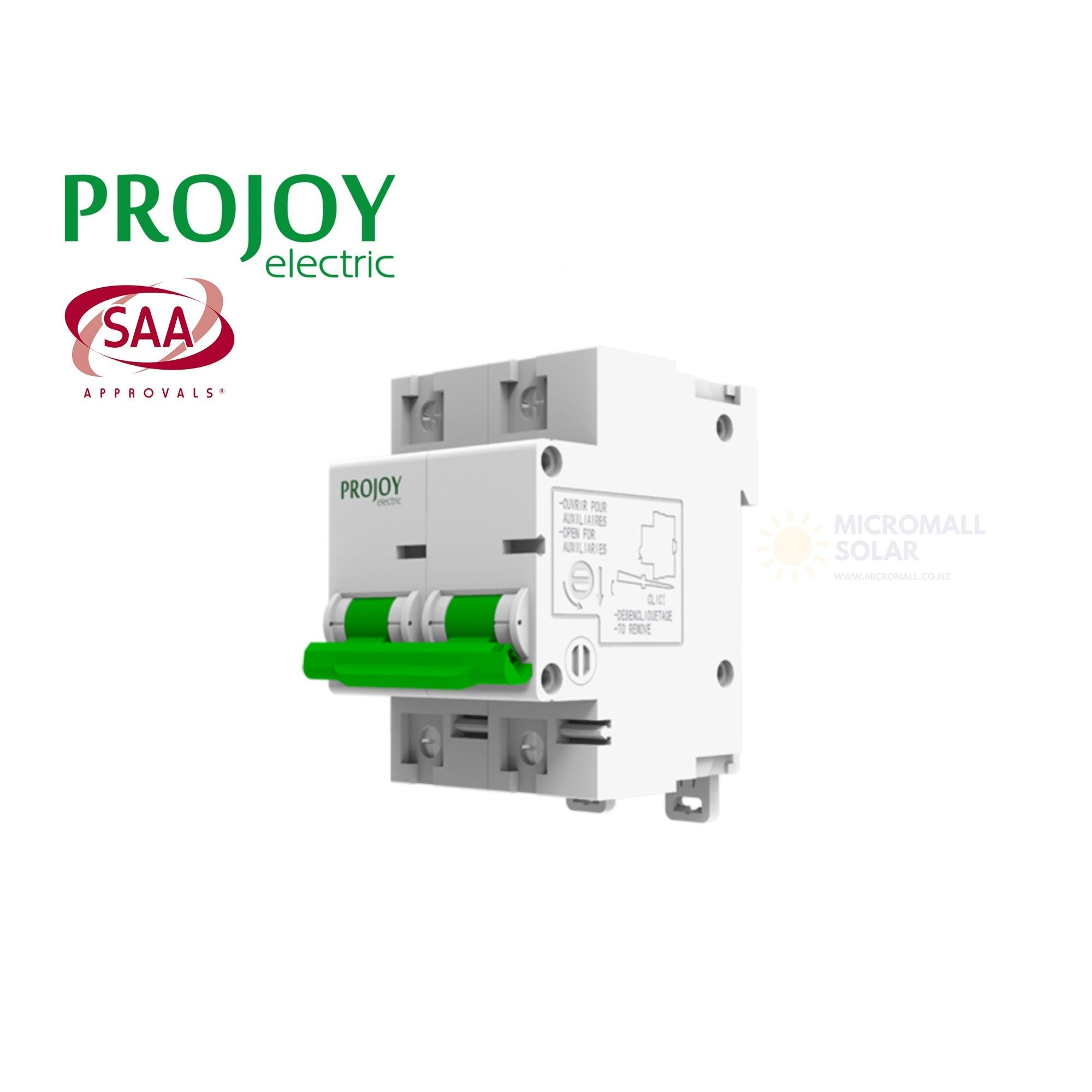 Projoy PEBS-L-125 125A 2P 160V DC Miniature Circuit Breaker PEBS-L-125 Series 125A 2P 160V (side profile) Projoy PEBS-L-125 125A 2P 160V - PEBS-L-125 125A 2P 160V side profile | NZ Depot
