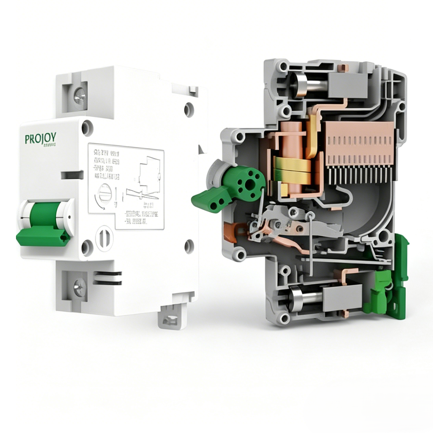 PROJOY DC Miniature Circuit Breaker PEBS-L-63 Series 16A 2P 160V (side profile) PROJOY DC Miniature Circuit Breaker PEBS-L-63 - PEBS-L-63 16A 2P 160V C 18mm side profile | NZ Depot